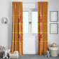 Scarlet Red Hearts Crown Traditional Geometry Window Curtain Seanamarena Basotho Blanket Inspired