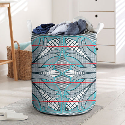 Cobalt Blue Khotso Mojalefa Poone Laundry Basket Basotho Khotso Blanket Inspired