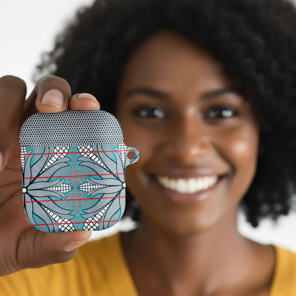 Cobalt Blue Khotso Mojalefa Poone AirPods Case Basotho Khotso Blanket Inspired