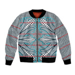 Cobalt Blue Khotso Mojalefa Poone Bomber Jacket Basotho Khotso Blanket Inspired