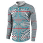 Cobalt Blue Khotso Mojalefa Poone Button Sweatshirt Basotho Khotso Blanket Inspired
