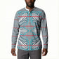 Cobalt Blue Khotso Mojalefa Poone Button Sweatshirt Basotho Khotso Blanket Inspired