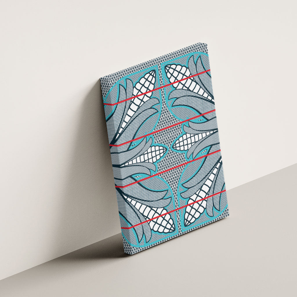 Cobalt Blue Khotso Mojalefa Poone Canvas Wall Art Basotho Khotso Blanket Inspired