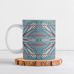 Cobalt Blue Khotso Mojalefa Poone Ceramic Mug Basotho Khotso Blanket Inspired