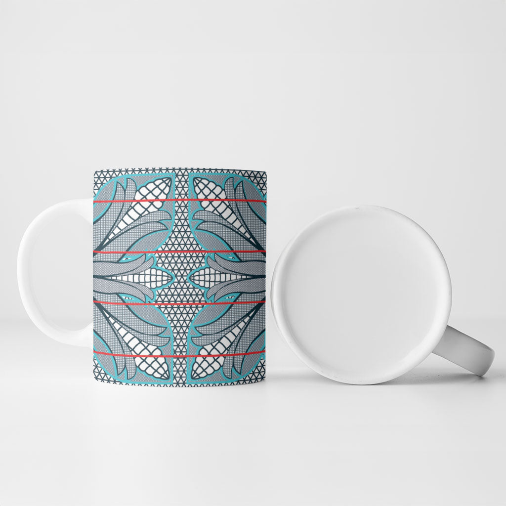 Cobalt Blue Khotso Mojalefa Poone Ceramic Mug Basotho Khotso Blanket Inspired