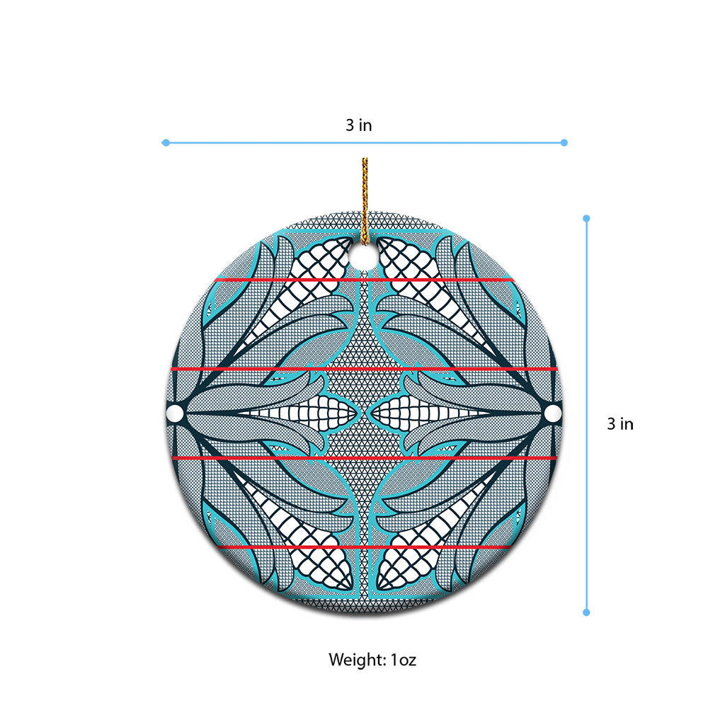 Cobalt Blue Khotso Mojalefa Poone Ceramic Ornament Basotho Khotso Blanket Inspired