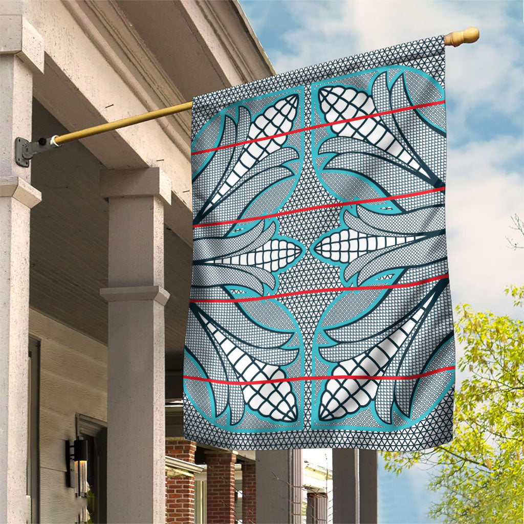 Cobalt Blue Khotso Mojalefa Poone Garden Flag Basotho Khotso Blanket Inspired