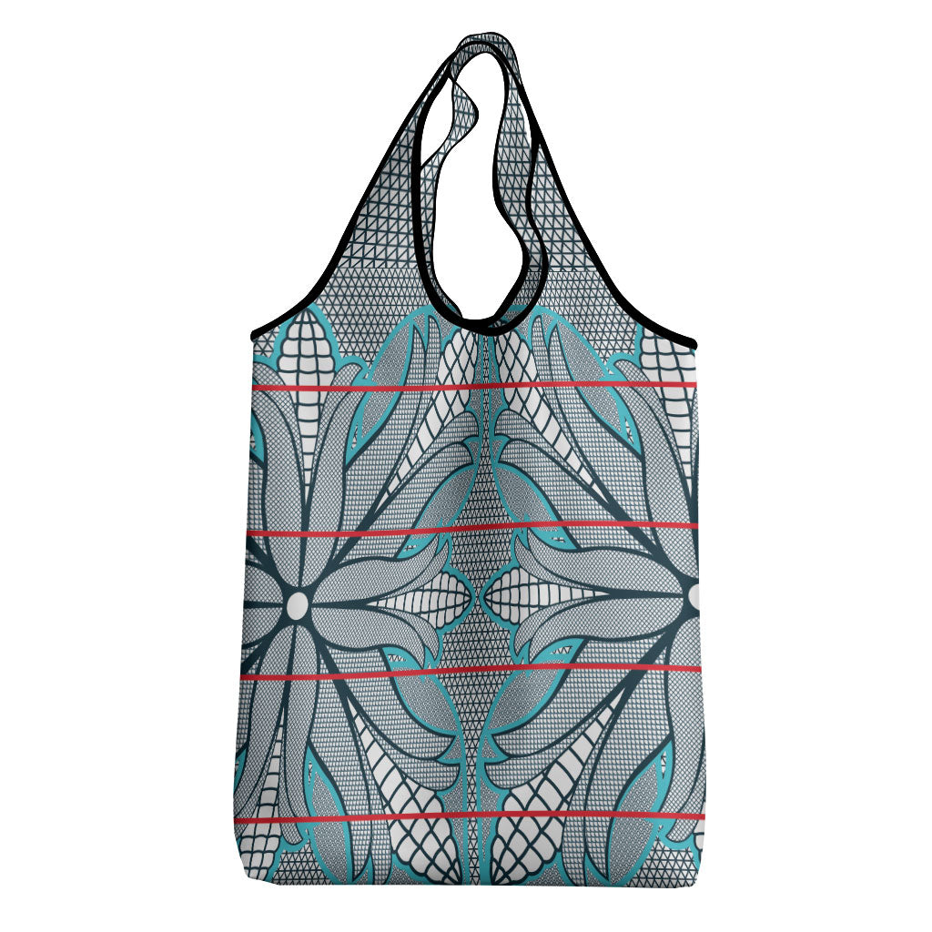 Cobalt Blue Khotso Mojalefa Poone Grocery Bag Basotho Khotso Blanket Inspired