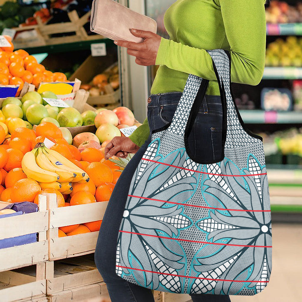 Cobalt Blue Khotso Mojalefa Poone Grocery Bag Basotho Khotso Blanket Inspired