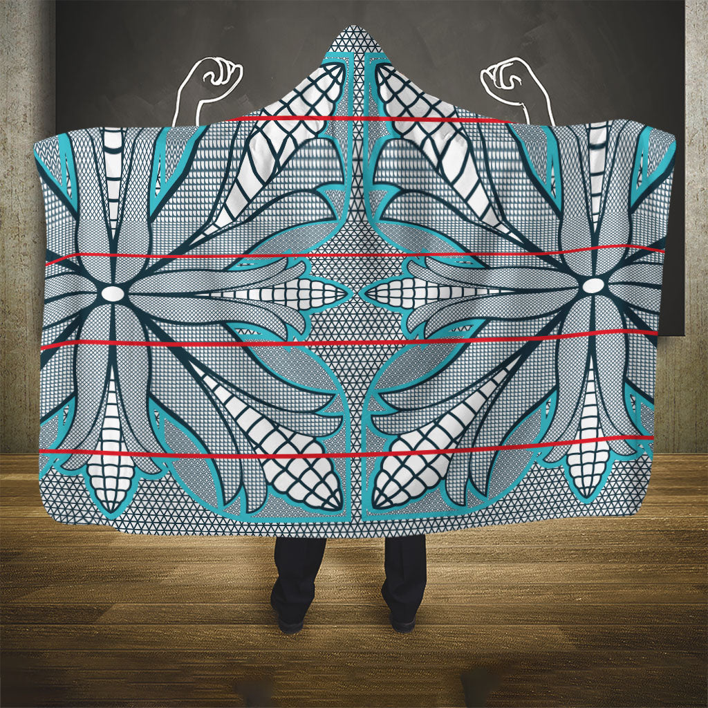 Cobalt Blue Khotso Mojalefa Poone Hooded Blanket Basotho Khotso Blanket Inspired