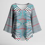 Cobalt Blue Khotso Mojalefa Poone Kimono Sleeve Blouse Basotho Khotso Blanket Inspired