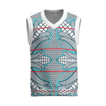 Cobalt Blue Khotso Mojalefa Poone Christmas Knitted V-Neck Vest Basotho Khotso Blanket Inspired