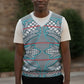 Cobalt Blue Khotso Mojalefa Poone Christmas Knitted V-Neck Vest Basotho Khotso Blanket Inspired