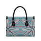 Cobalt Blue Khotso Mojalefa Poone Leather Bag Basotho Khotso Blanket Inspired