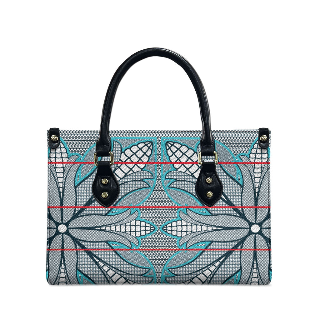 Cobalt Blue Khotso Mojalefa Poone Leather Bag Basotho Khotso Blanket Inspired