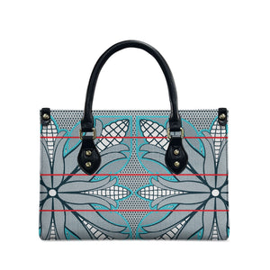 Cobalt Blue Khotso Mojalefa Poone Leather Bag Basotho Khotso Blanket Inspired