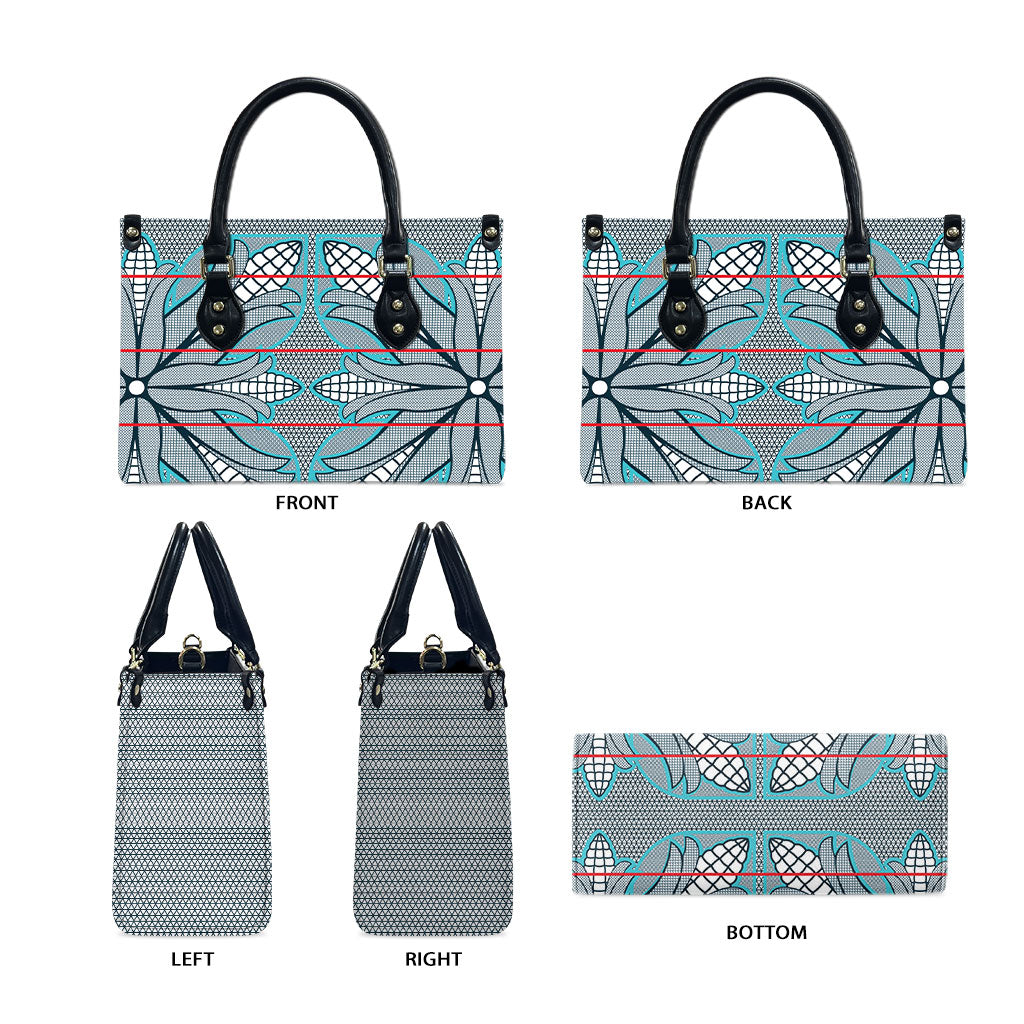 Cobalt Blue Khotso Mojalefa Poone Leather Bag Basotho Khotso Blanket Inspired