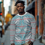 Cobalt Blue Khotso Mojalefa Poone Long Sleeve Shirt Basotho Khotso Blanket Inspired