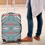 Cobalt Blue Khotso Mojalefa Poone Luggage Cover Basotho Khotso Blanket Inspired