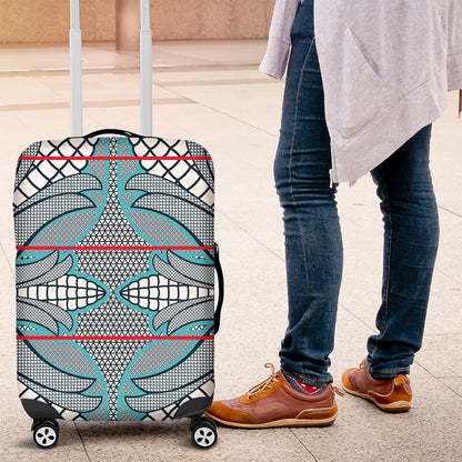 Cobalt Blue Khotso Mojalefa Poone Luggage Cover Basotho Khotso Blanket Inspired