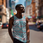 Cobalt Blue Khotso Mojalefa Poone Men Tank Top Basotho Khotso Blanket Inspired