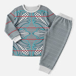 Cobalt Blue Khotso Mojalefa Poone Christmas Pajama Set Basotho Khotso Blanket Inspired