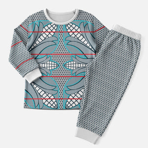 Cobalt Blue Khotso Mojalefa Poone Christmas Pajama Set Basotho Khotso Blanket Inspired