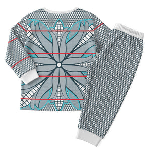 Cobalt Blue Khotso Mojalefa Poone Christmas Pajama Set Basotho Khotso Blanket Inspired