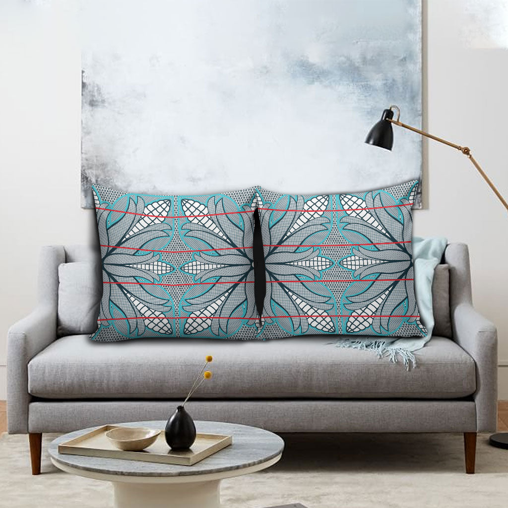 Cobalt Blue Khotso Mojalefa Poone Pillow Cover Basotho Khotso Blanket Inspired