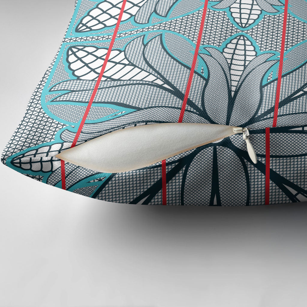 Cobalt Blue Khotso Mojalefa Poone Pillow Cover Basotho Khotso Blanket Inspired