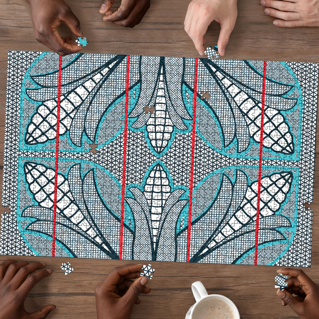 Cobalt Blue Khotso Mojalefa Poone Puzzle Basotho Khotso Blanket Inspired