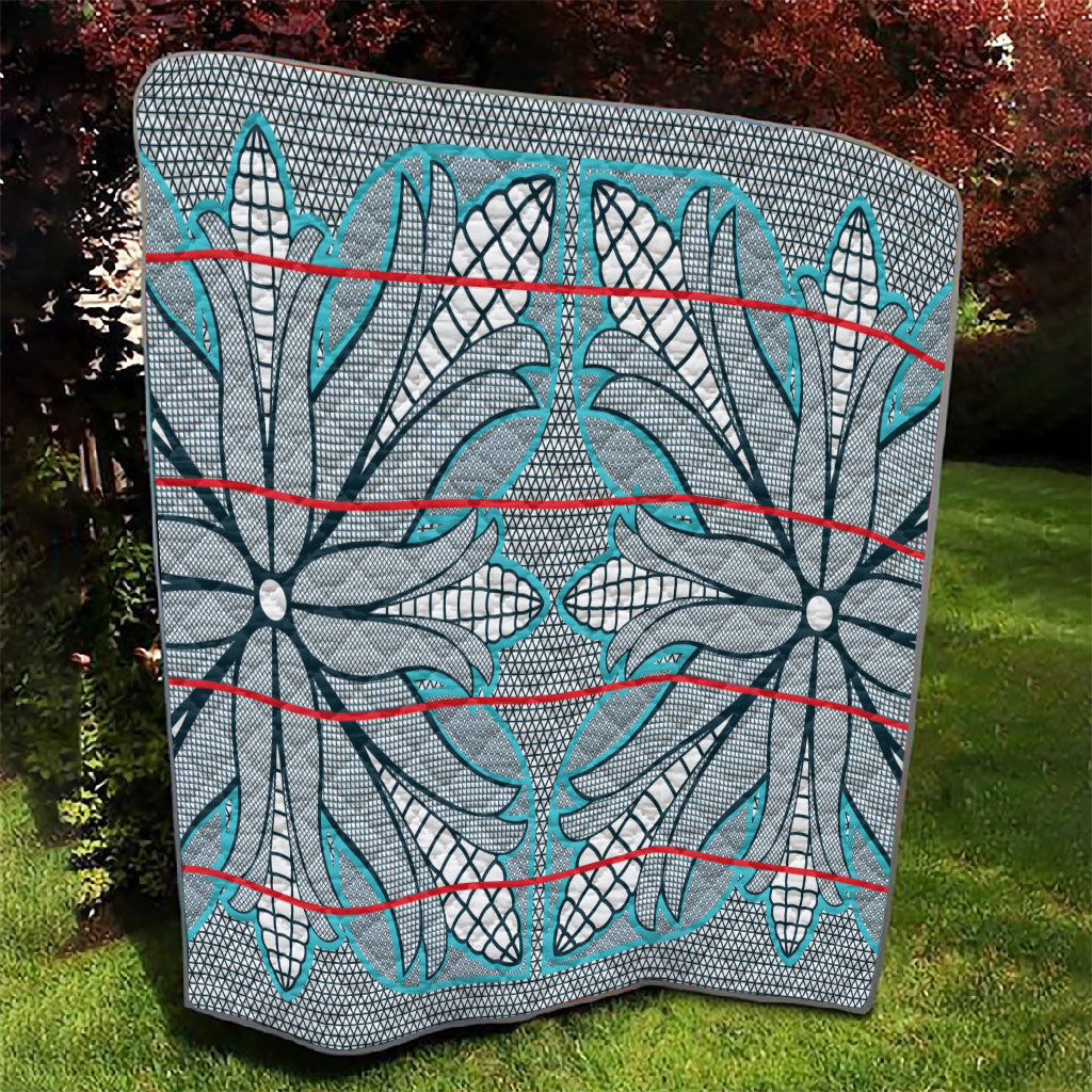 Cobalt Blue Khotso Mojalefa Poone Quilt Basotho Khotso Blanket Inspired