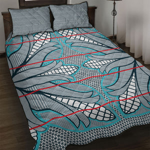 Cobalt Blue Khotso Mojalefa Poone Quilt Bed Set Basotho Khotso Blanket Inspired
