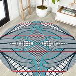 Cobalt Blue Khotso Mojalefa Poone Round Carpet Basotho Khotso Blanket Inspired