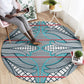 Cobalt Blue Khotso Mojalefa Poone Round Carpet Basotho Khotso Blanket Inspired