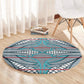Cobalt Blue Khotso Mojalefa Poone Round Carpet Basotho Khotso Blanket Inspired