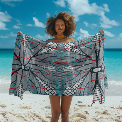 Cobalt Blue Khotso Mojalefa Poone Sarong Basotho Khotso Blanket Inspired