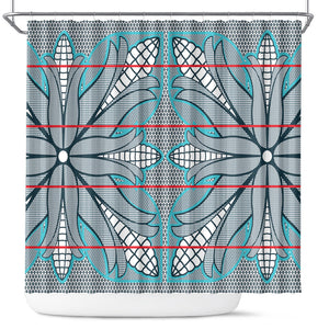 Cobalt Blue Khotso Mojalefa Poone Shower Curtain Basotho Khotso Blanket Inspired