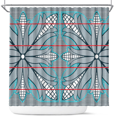 Cobalt Blue Khotso Mojalefa Poone Shower Curtain Basotho Khotso Blanket Inspired