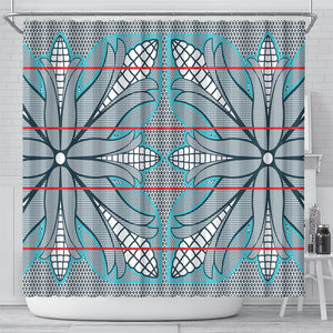 Cobalt Blue Khotso Mojalefa Poone Shower Curtain Basotho Khotso Blanket Inspired