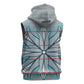 Cobalt Blue Khotso Mojalefa Poone Sleeveless Zip Hoodie Basotho Khotso Blanket Inspired