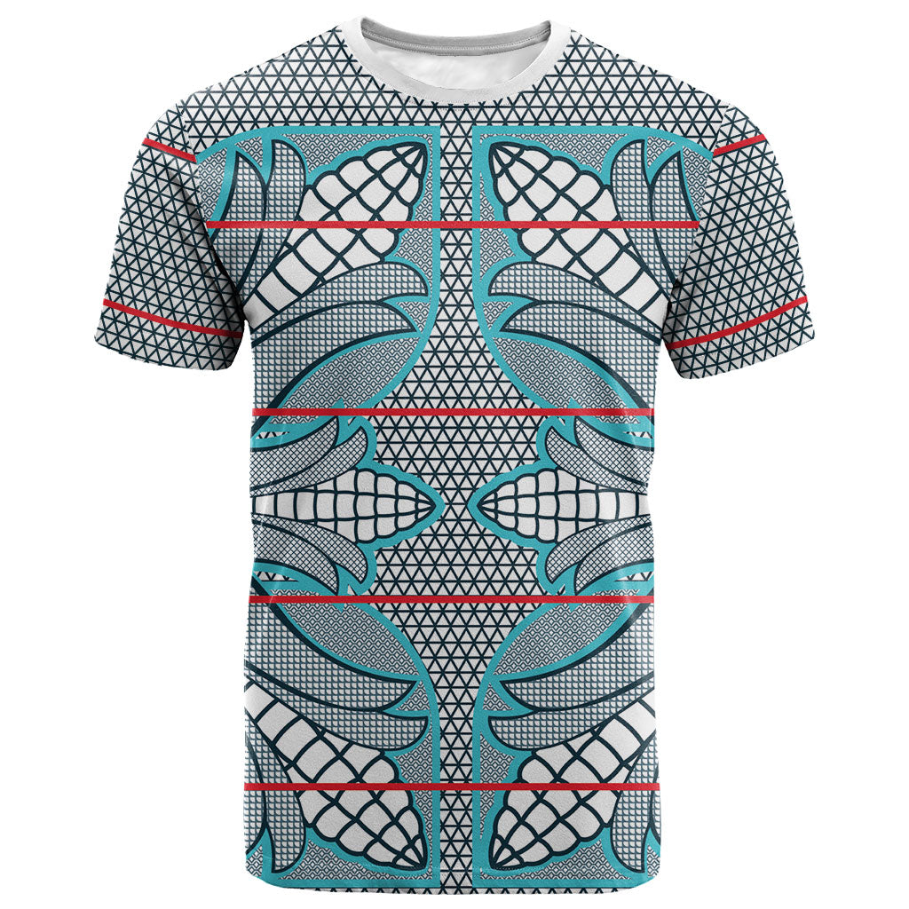 Cobalt Blue Khotso Mojalefa Poone T shirt Basotho Khotso Blanket Inspired