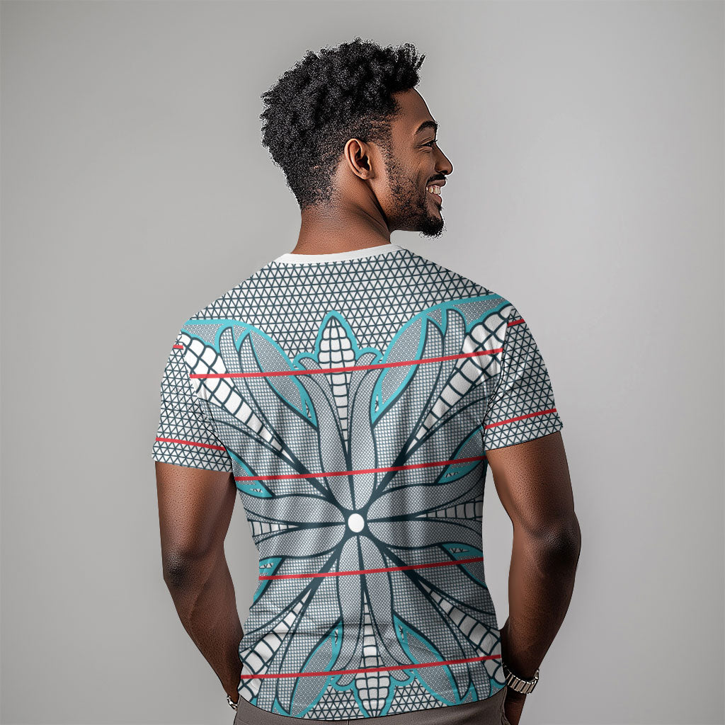Cobalt Blue Khotso Mojalefa Poone T shirt Basotho Khotso Blanket Inspired