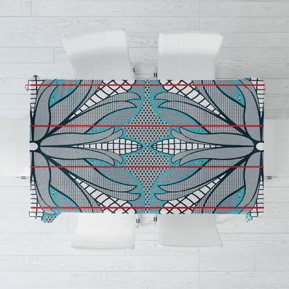 Cobalt Blue Khotso Mojalefa Poone Tablecloth Basotho Khotso Blanket Inspired