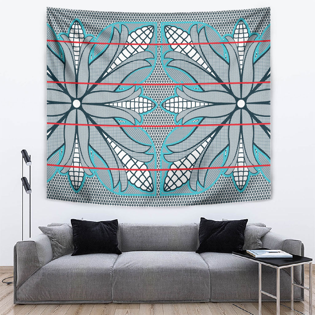 Cobalt Blue Khotso Mojalefa Poone Tapestry Basotho Khotso Blanket Inspired