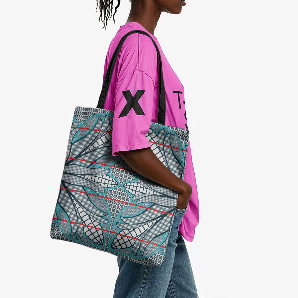 Cobalt Blue Khotso Mojalefa Poone Tote Bag Basotho Khotso Blanket Inspired
