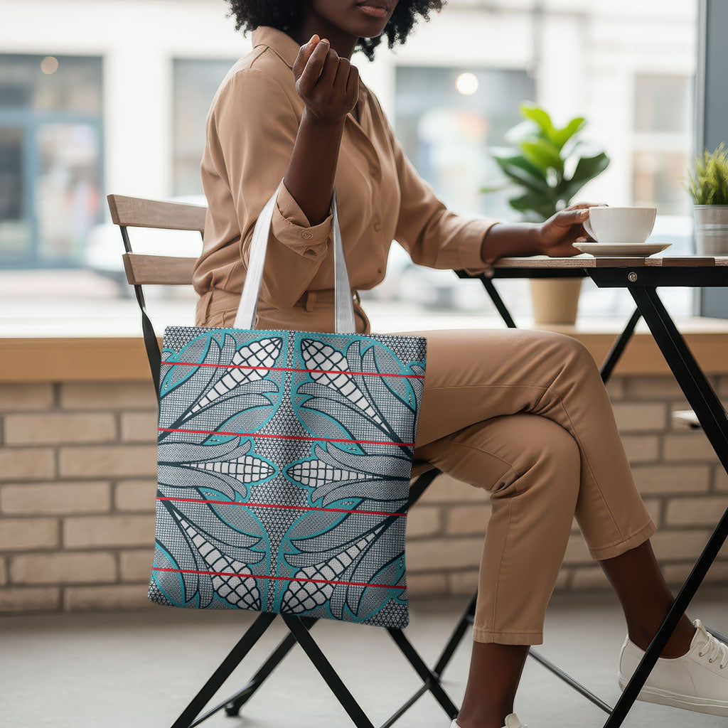 Cobalt Blue Khotso Mojalefa Poone Tote Bag Basotho Khotso Blanket Inspired