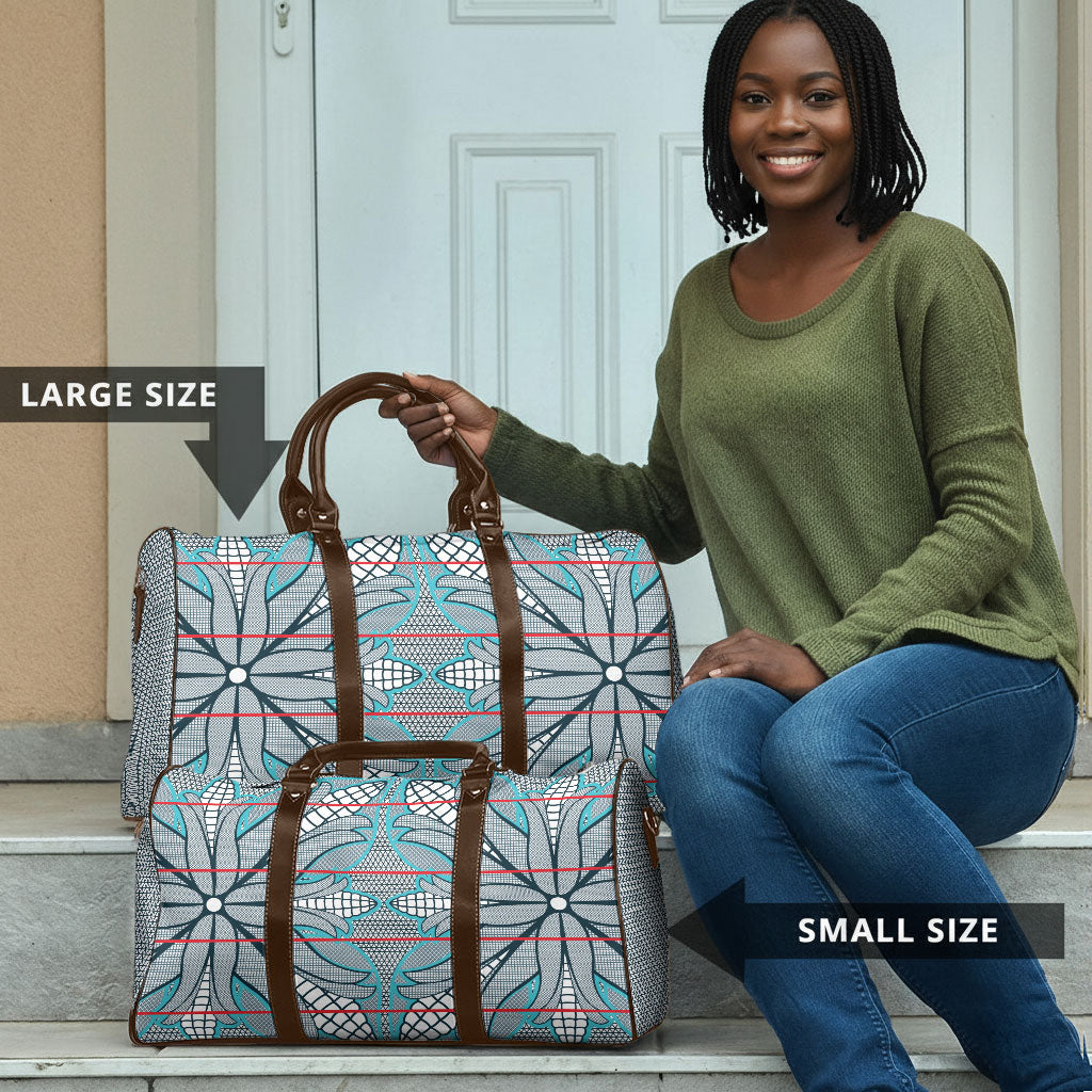 Cobalt Blue Khotso Mojalefa Poone Travel Bag Basotho Khotso Blanket Inspired