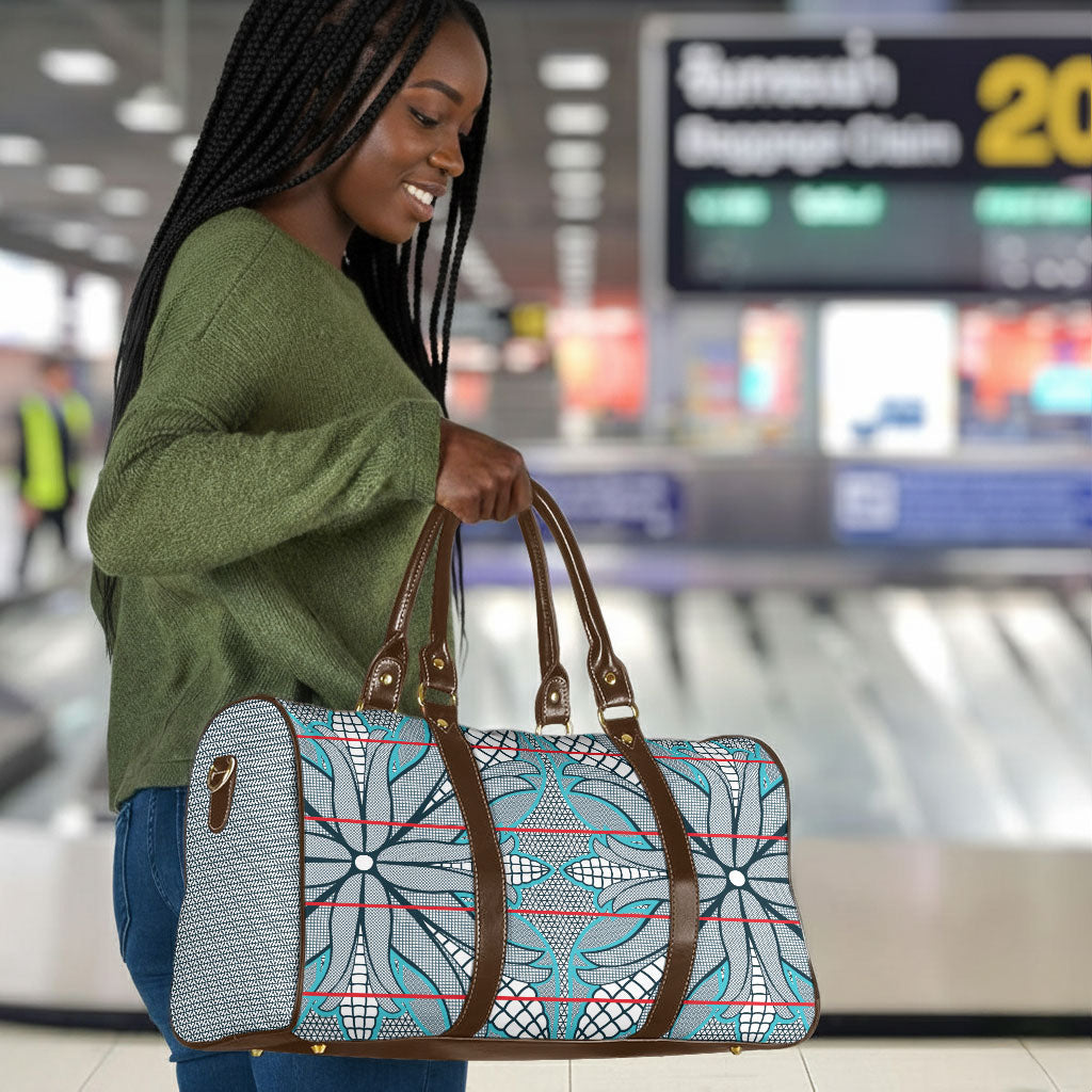 Cobalt Blue Khotso Mojalefa Poone Travel Bag Basotho Khotso Blanket Inspired