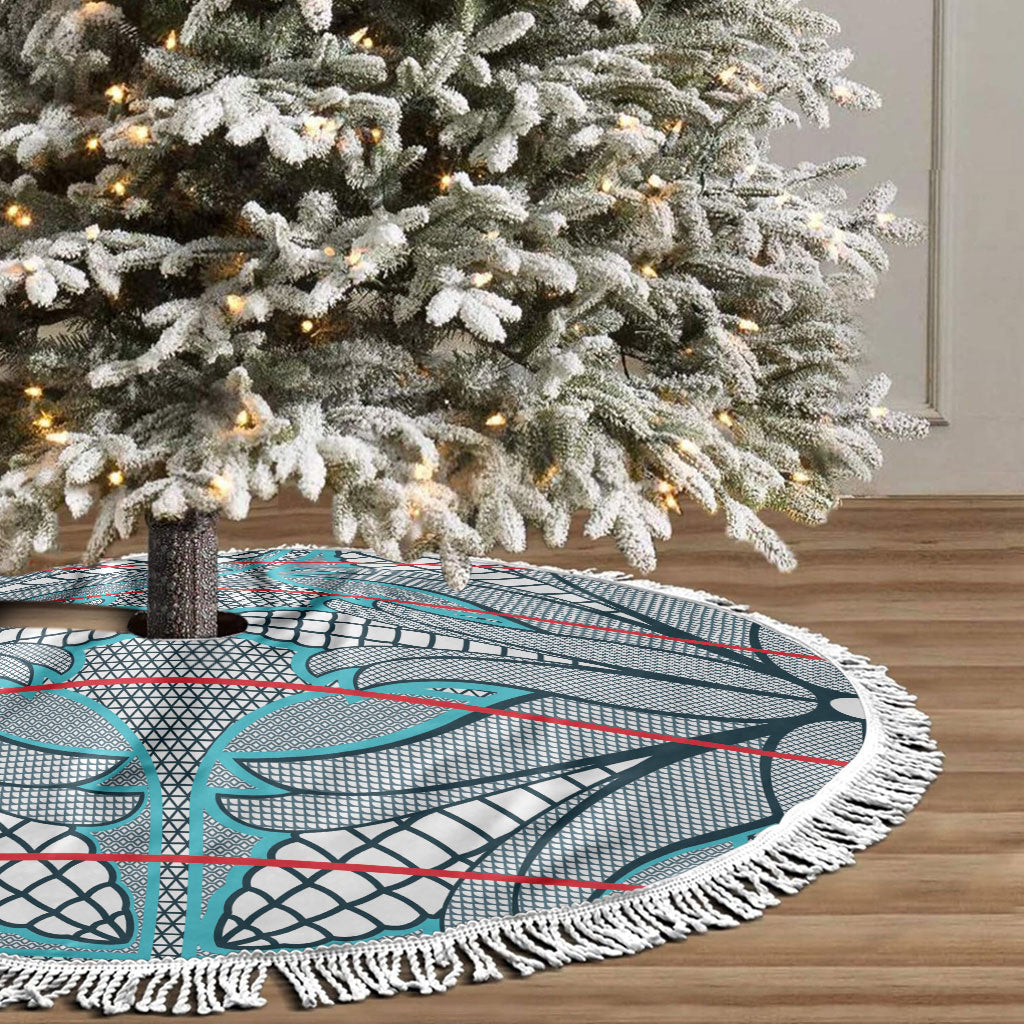 Cobalt Blue Khotso Mojalefa Poone Tree Skirt Basotho Khotso Blanket Inspired
